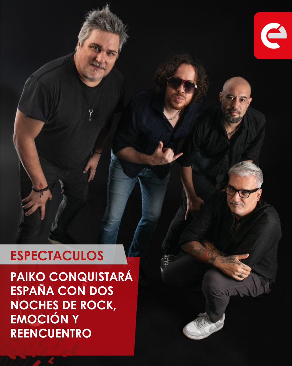 canal_e_py's tweet image. A POR TODOO! 🤩
La legendaria banda paraguaya Paiko vuelve a cruzar el Atlántico para reencontrarse con sus fans en España, donde ofrecerá dos shows cargados de energía, nostalgia y pasión. 🔥
#paiko #bandaparaguaya #conciertos #rock #shows #Espana
📺 YouTube: @canal_e_py
📲…