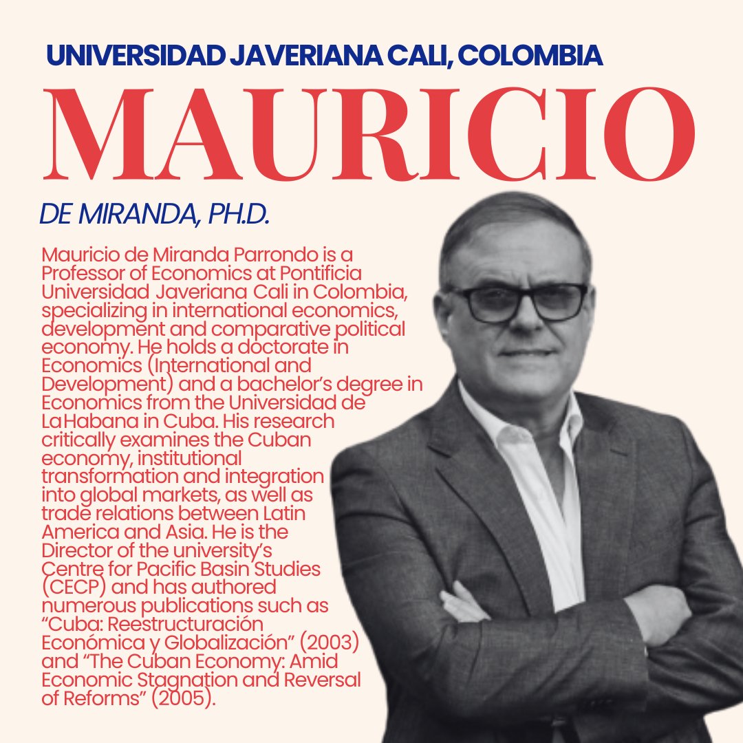 ASCECuba's tweet image. ASCE’s annual conference is happening this Friday and Saturday! In the lead-up to the event, we’re excited to highlight our speakers and featured panelists. Keep an eye out this week for posts showcasing our distinguished lineup. Register at: ascecuba.regfox.com/asce-cuba-annu…