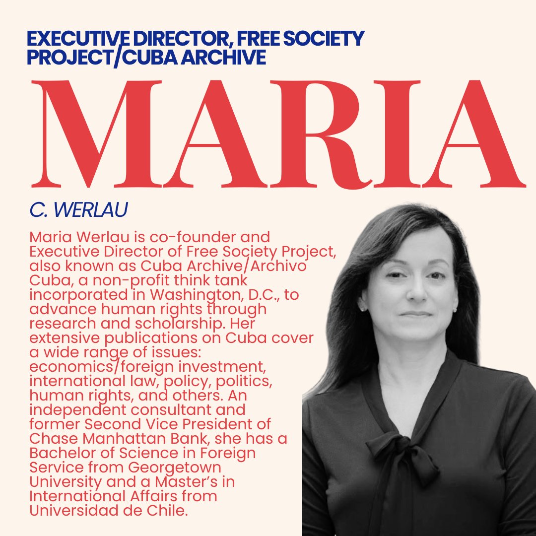 ASCECuba's tweet image. ASCE’s annual conference is happening this Friday and Saturday! In the lead-up to the event, we’re excited to highlight our speakers and featured panelists. Keep an eye out this week for posts showcasing our distinguished lineup. Register at: ascecuba.regfox.com/asce-cuba-annu…