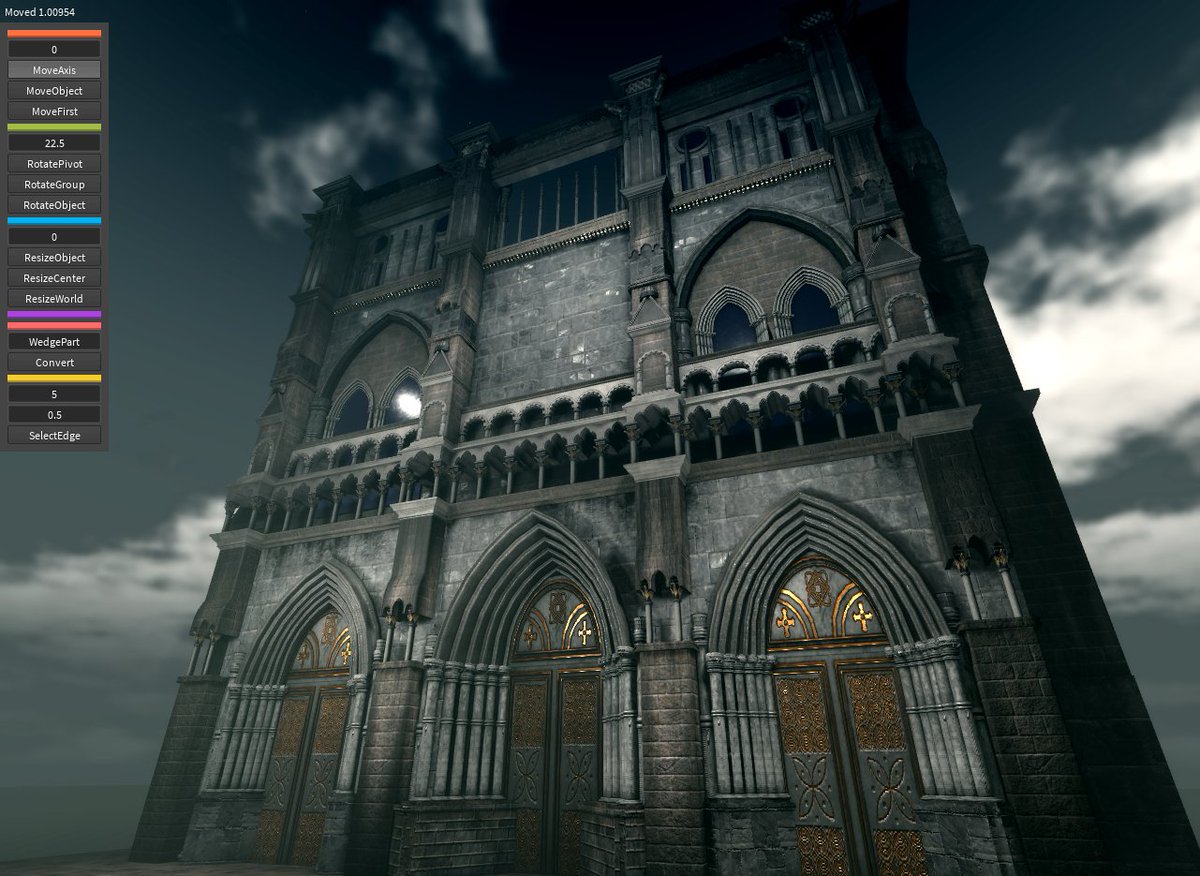 moekordofani's tweet image. Wip cathedral, will post full version soon #RobloxDev