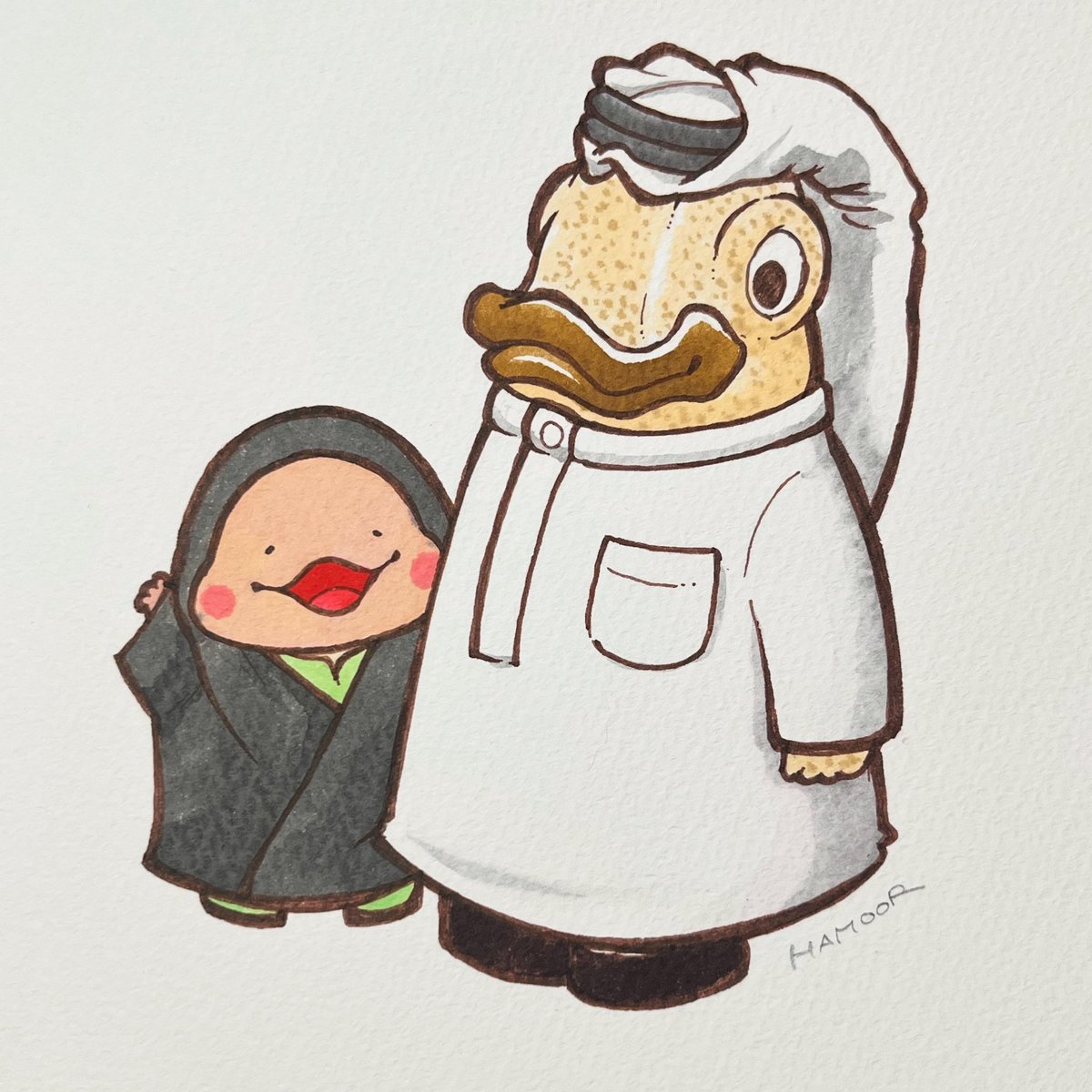 mizuhonoir's tweet photo. inktober day22🇧🇭
バーレーンパビにいたフィギュアのキャラ
ハムールって調べてみたら、魚のハタの仲間らしい
ちょっと美味しそうって思った笑🤤
#inktober #inktober2025 #bahrain #hamoor #ワチラ #ゆるキャラ #البحرين #حمور https://t.co/A9xU0vCmn8