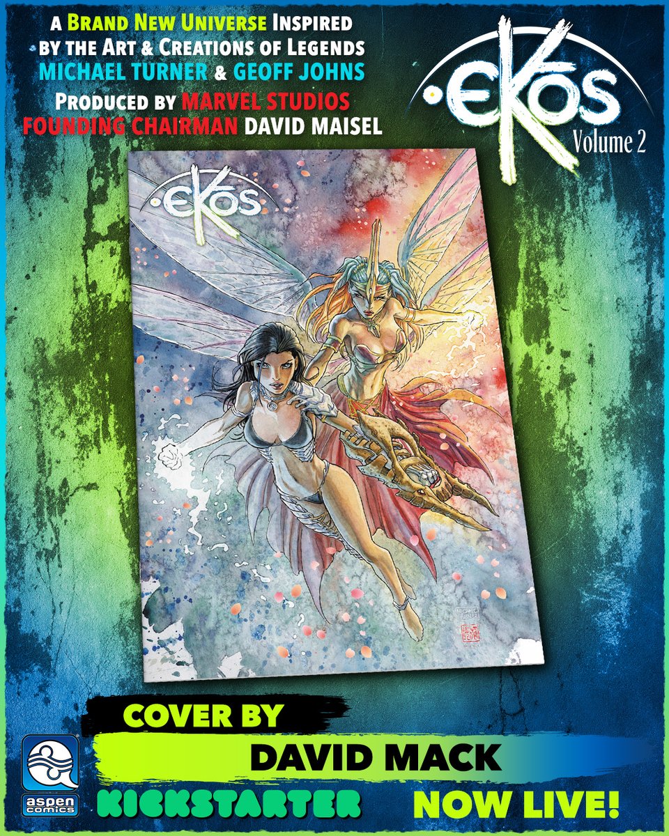 My cover to EKOS 2 from <a href="/AspenComics/">Aspen Comics</a> available here: kickstarter.com/projects/aspen…
I was honored to be asked to paint this drawing by the late Michael Turner to continue his legacy of story &amp; characters.
Congrats @davidmaisel Gratitude!