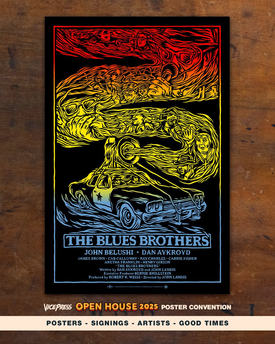 VicePressNews's tweet photo. The Blues Brothers by Tom J. Newell

The next release from our Open House 2025 poster drop is Tom Newell’s 24x36 inch, limited edition, officially licensed Regular &amp; Foil Variant screen printed posters for The Blues Brothers.

Available 6pm Thursday at https://t.co/fKVW4C9qFn https://t.co/ASTNEkGda5
