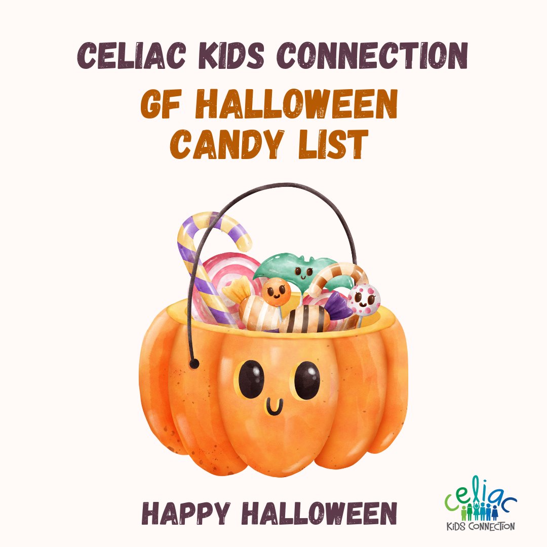 Our gluten-free candy list is updated for 2025—just in time for Halloween! . We've also partnered with Breakthrough TD1 to combine GF information with carb counts.

celiackidsconnection.org/2017/10/09/can…