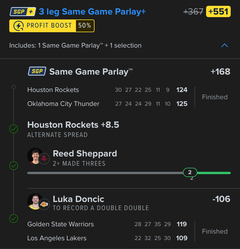 BlaiseBets's tweet photo. 🚀✅ Last Night’s +551 Parlay SMACKED

🧹 We swept the straights too, going 4-0 +4.02.

🆓 All plays were posted for free. Today’s card will have some free plays, but others will be Discord exclusive.

🔔 Turn my post notifications on so you don’t miss any of today’s free plays. https://t.co/0OxenoulVU