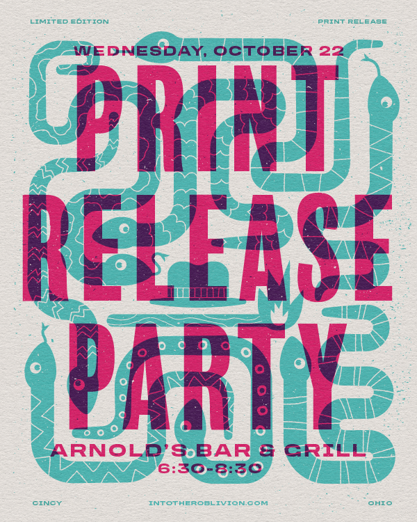 Into_Roblivion's tweet image. Cincinnati friends, I&apos;m having a print release party tonight at Arnold&apos;d Bar and Grill from 6:30-8:30 celebrating the release of my new print &quot;It Had to Be Snakes&quot;.

Each flame on these is hand painted and I&apos;ll be doing custom ones tonight at the release. Hope to see you there.