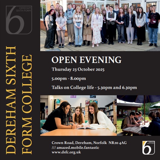 Dereham Sixth Form (@uetdsfc) on Twitter photo We are looking forward to welcoming you to our Open Evening tonight. Please note that the front car park is for disabled parking only. Further parking is available at Morrisons, a short walk away. We are looking forward to welcoming you to our Open Evening tonight. Please note that the front car park is for disabled parking only. Further parking is available at Morrisons, a short walk away.