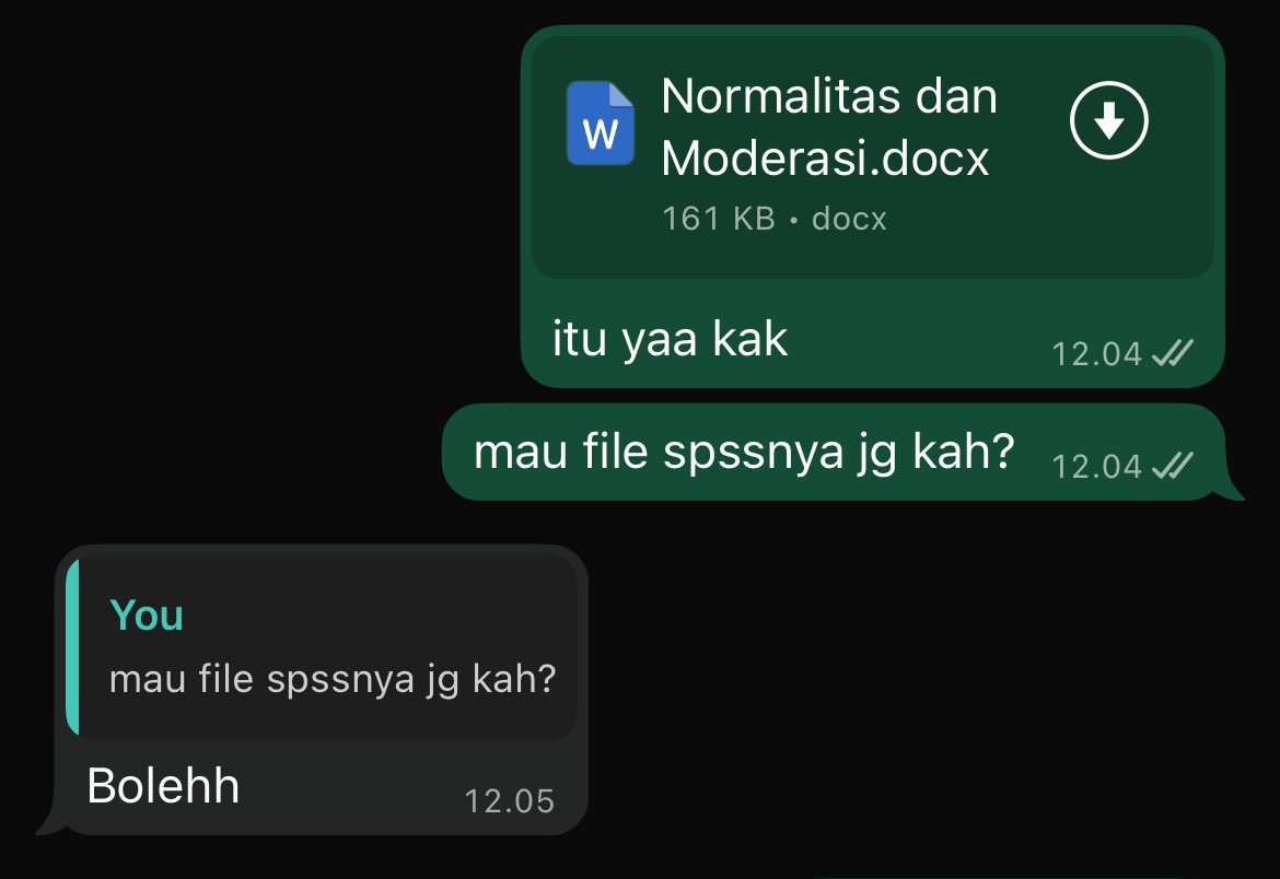 jtugasnana's tweet image. Selalu bukaa ygy buat joki olah data spss. Mau perbaikan data sampai normal juga sabii 😻😻