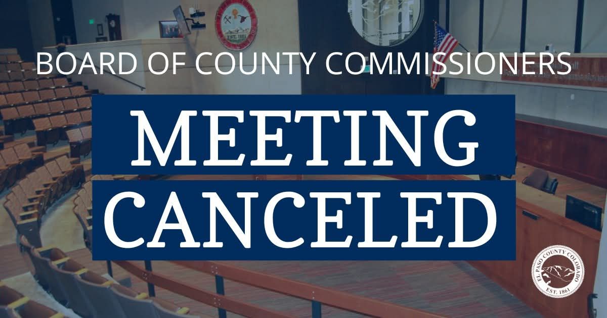 As a reminder, there will be no Board of County Commissioners Land Use meeting on Thursday, October 23, 2025. The next regular meeting is scheduled for Tuesday, October 28, 2025.

To stay aware of upcoming meetings, visit: agendasuite.org/iip/elpaso