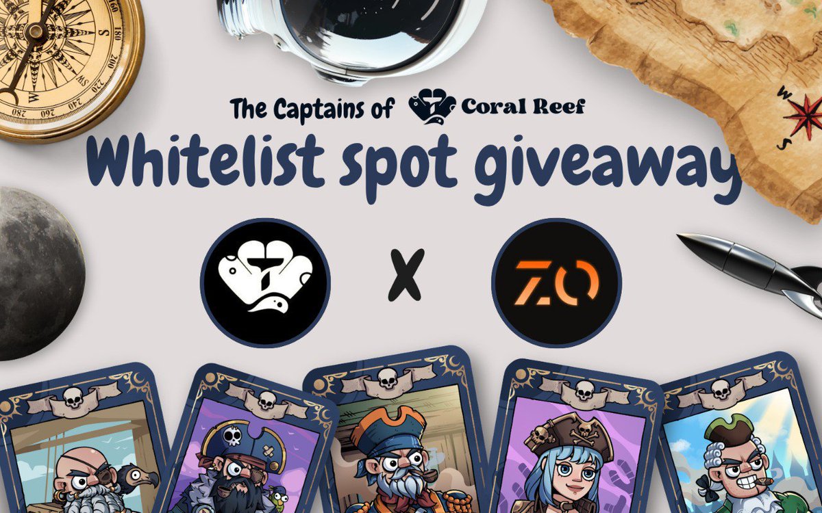 zofaiperps's tweet image. 🎁 Coral Reef Captains Whitelist Giveaway
Our frens at @Suicoralreef are launching their collection - The Captains with mint date on October 28th and we teamed up to bring 13 WL slots exclusively to ZO community!
To participate:
1. Follow @zofaiperps and @Suicoralreef
2. Like…