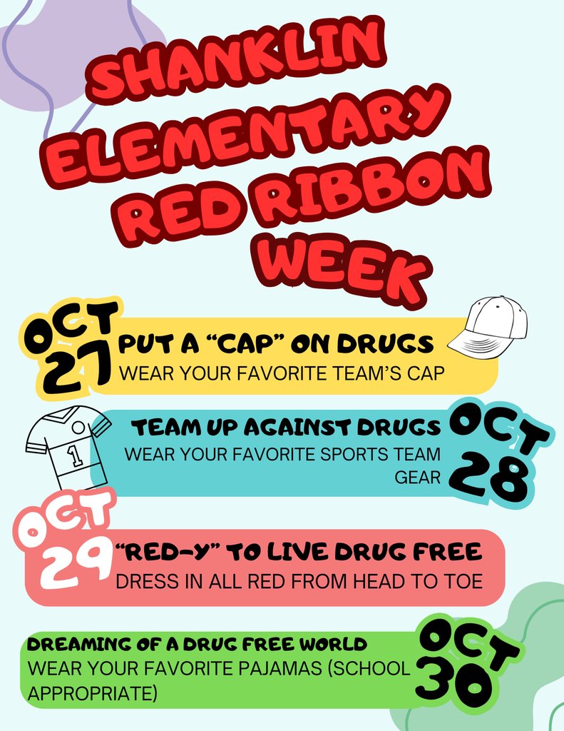 LulingISD's tweet image. Next week is Red Ribbon Week in Luling ISD! 

Our campuses are ready to show their support for living drug-free with fun and meaningful dress-up days. JH and HS students will follow their themed days, while Shanklin  has its own age-appropriate version to join in the spirit.
