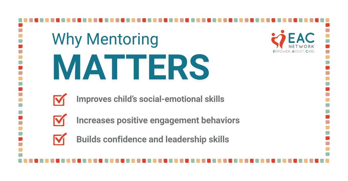Bullying prevention starts with connection. 🤝 EAC's Safe Harbour Mentoring program empowers youth with confidence &amp; resilience through positive adult relationships. Consider becoming a mentor: bit.ly/4nxyFUz 

#BullyingPreventionMonth #SafeHarbourMentoring