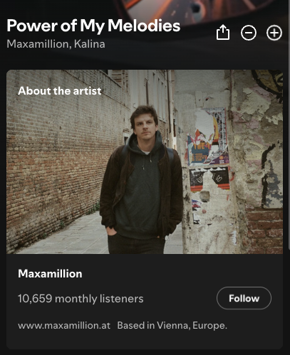 Kudos to <a href="/Spotify/">Spotify</a> for surfacing so many upcoming artists in their discover weekly.

10K monthly listeners is pretty obscure.

It's way harder doing this well, than just surfacing the "safe" bet popular artists that most people like