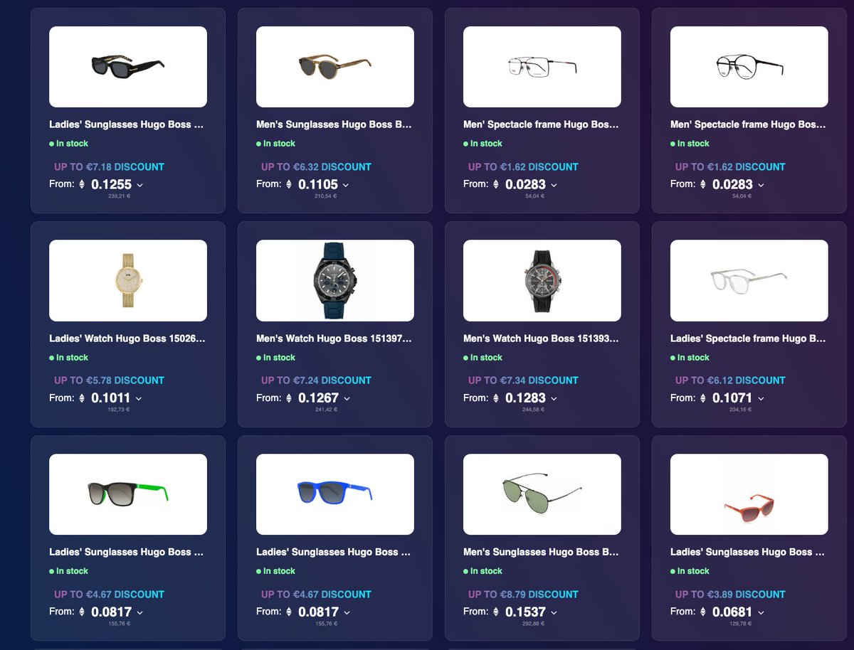 Decentrashop's tweet image. HUGO BOSS are now on Decentrashop !

Capture your world hands-free and pay in crypto 🪙
#Web3Tech #CryptoShopping #Decentrashop