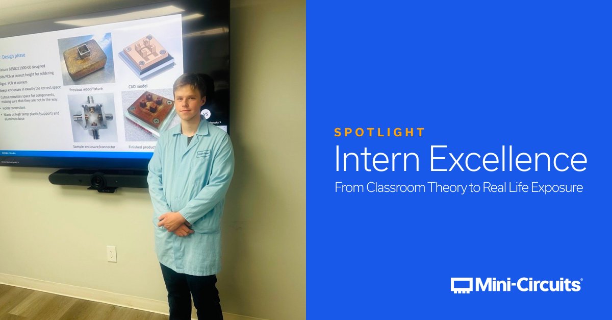 MiniCircuits's tweet image. Breaking into the engineering industry and making your mark is no easy feat. Our intern, Victor put his incredible design skills to use and became a process innovator and helped our team find and organize test fixtures efficiently.
hubs.ly/Q03NkrqS0

#rf #intern #excellence