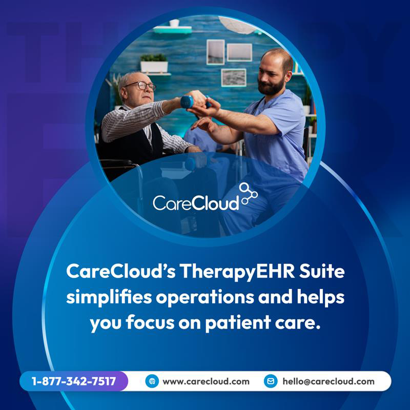 CareCloud's tweet image. CareCloud’s Therapy EHR Suite helps behavioral health providers stay organized, compliant, and focused on patient care.
🔗 Learn more: hubs.li/Q03PHJSr0
#healthcareinnovation #CareCloudCharts #cloudsolutions #revenuecyclemanagement