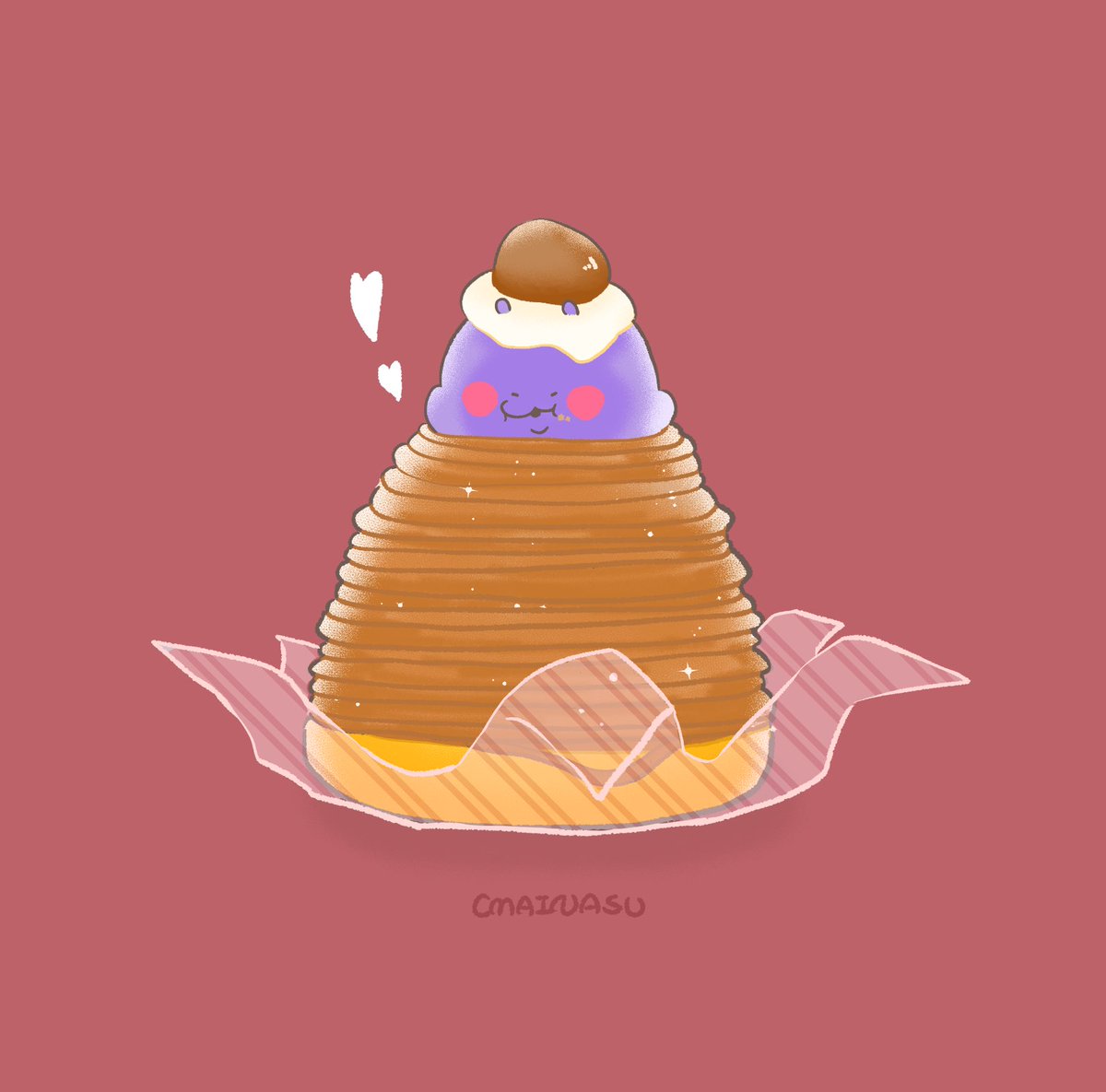 モンブラン😋♥️
#イラスト好きな人と繋がりたい