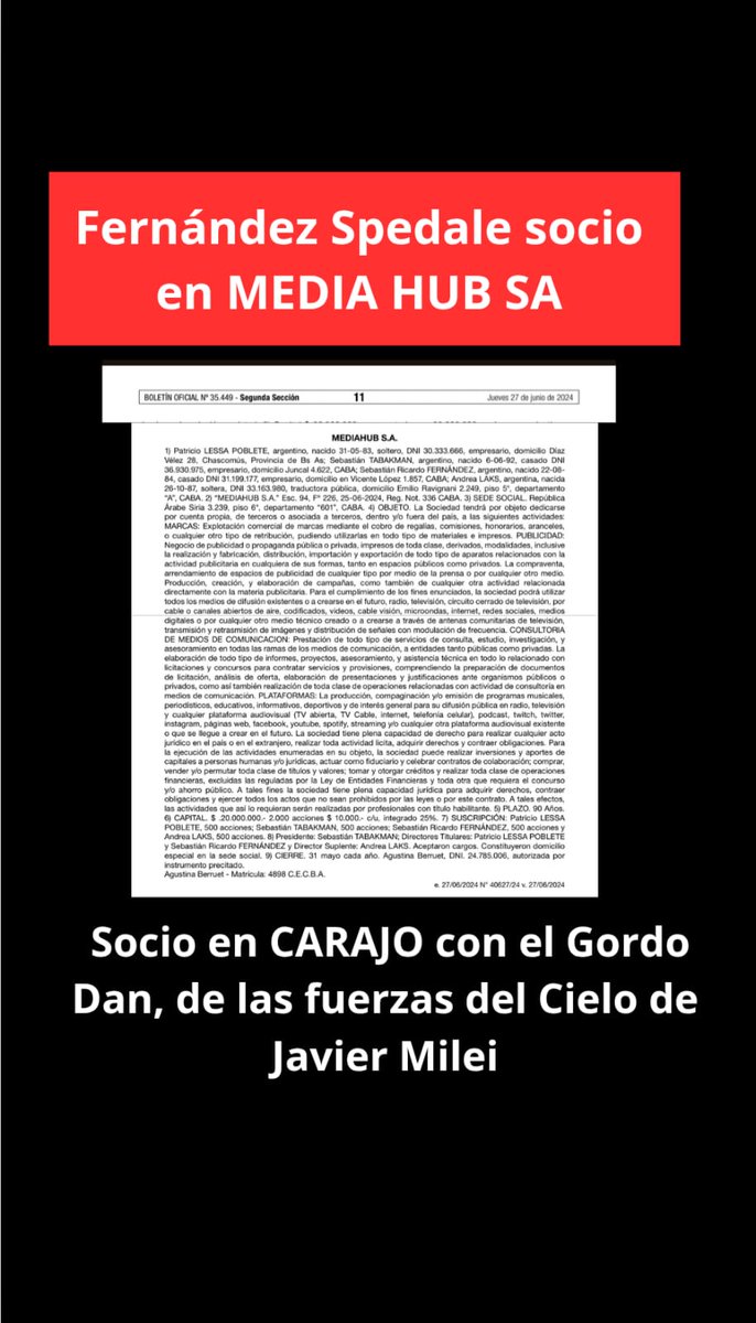 ⛔ CAMPAÑA SUCIA DE FRIGERIO. El primero de anteojos es Sebastián Fernández Spedale, socio en la consultora Fixer y en el Canal de streaming Carajo con el Gordo Dan, y en el streaming Blender. Es quien tiene a cargo la campaña sucia de Frigerio contra Adán Bahl y Guillermo Michel