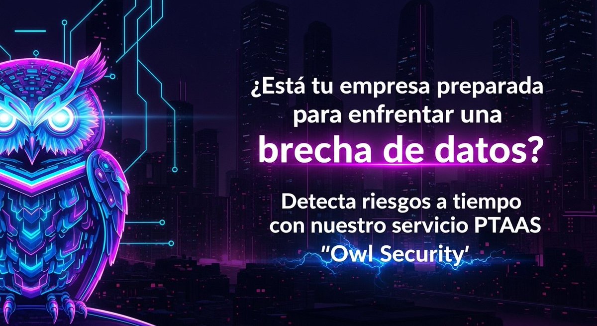 csystemsEC's tweet image. 💥 Un pentest al año no basta. Las amenazas no esperan.
🛡️ Con Owl Security (PTaaS) detectas vulnerabilidades críticas en &amp;lt;24h, cumples LOPD/ISO y reduces tu superficie de ataque.
Reserva tu demo: consulting-systems.tech/asesoria-gratu…

#Ciberseguridad #PTaaS