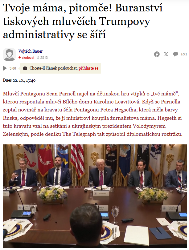 "Tvoje máma..."? Politická kultura USA se od té naší skutečně liší. Tohle by v našich krajích nikdo neřekl..
..u nás se totiž odjakživa odpovídalo "tvoje BÁBA". 
Příkladmo: "Tvoje bába je antivaxer / populista / extremista". Nemá to nic společného s postoji prarodičů oponenta😁