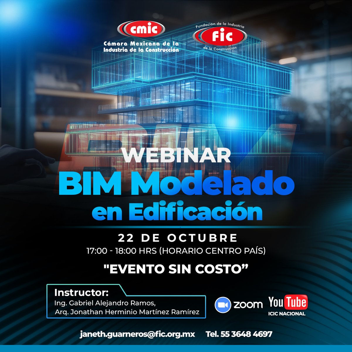 📣 ¡Hoy!
WEBINAR GRATUITO: BIM en Edificación 👷
Descubre cómo aplicar la metodología BIM desde el anteproyecto hasta el proyecto ejecutivo.

📅 22 oct | ⏰ 17:00 h
💻 Zoom y YouTube

👉 Regístrate: forms.gle/mcaBacMcDBfBwe…