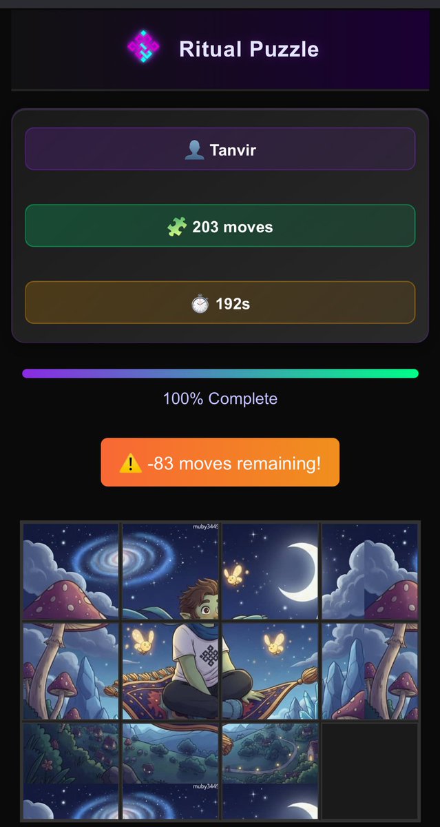 gRitual 

The puzzle event on the <a href="/ritualnet/">Ritual</a> Discord was an incredible experience full of energy and great moments with the community. 

Huge shoutout to <a href="/nft_hinata_eth/">Hinata</a> for organizing such a fun and engaging event 

With every Ritualizer, the bond grows stronger

<a href="/ritualfnd/">Ritual Foundation</a>