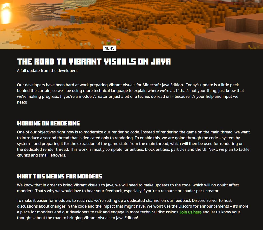 itiswattles's tweet image. THE DEVS JUST POSTED AN UPDATE ON VIBRANT VISUALS JAVA!