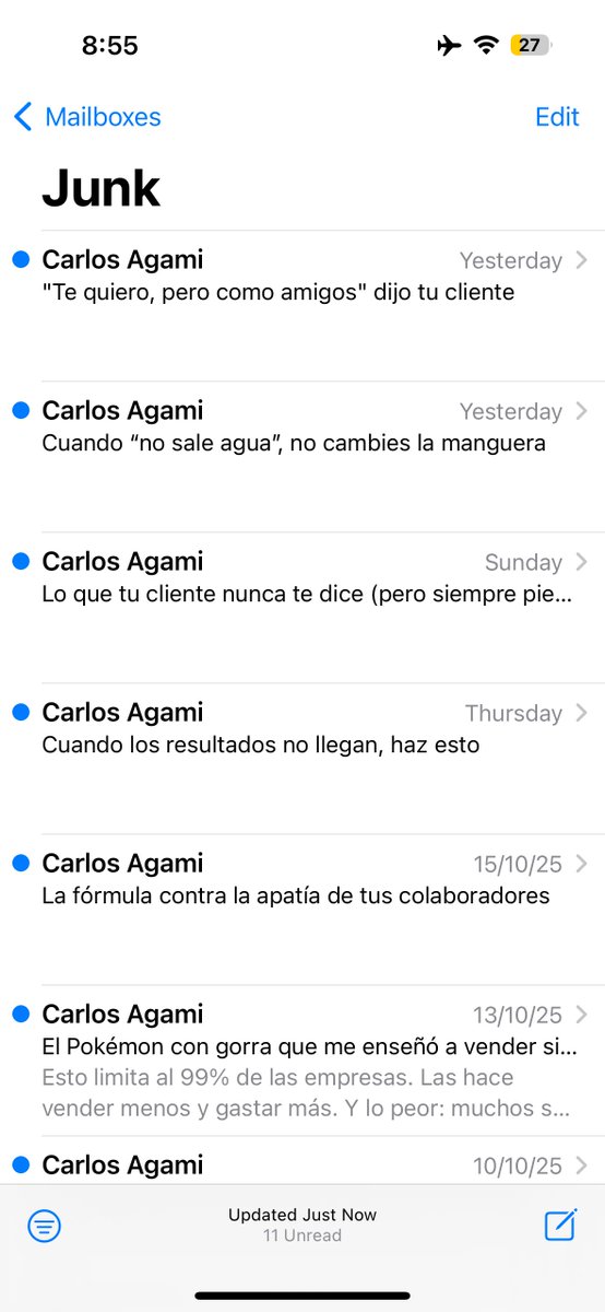 getbstr's tweet image. 📬 Getting multiple reports that Carlos Agami has built quite the fan club in everyone’s spam folder. 💌
#SpamAlert #EmailMarketing #InboxChronicles