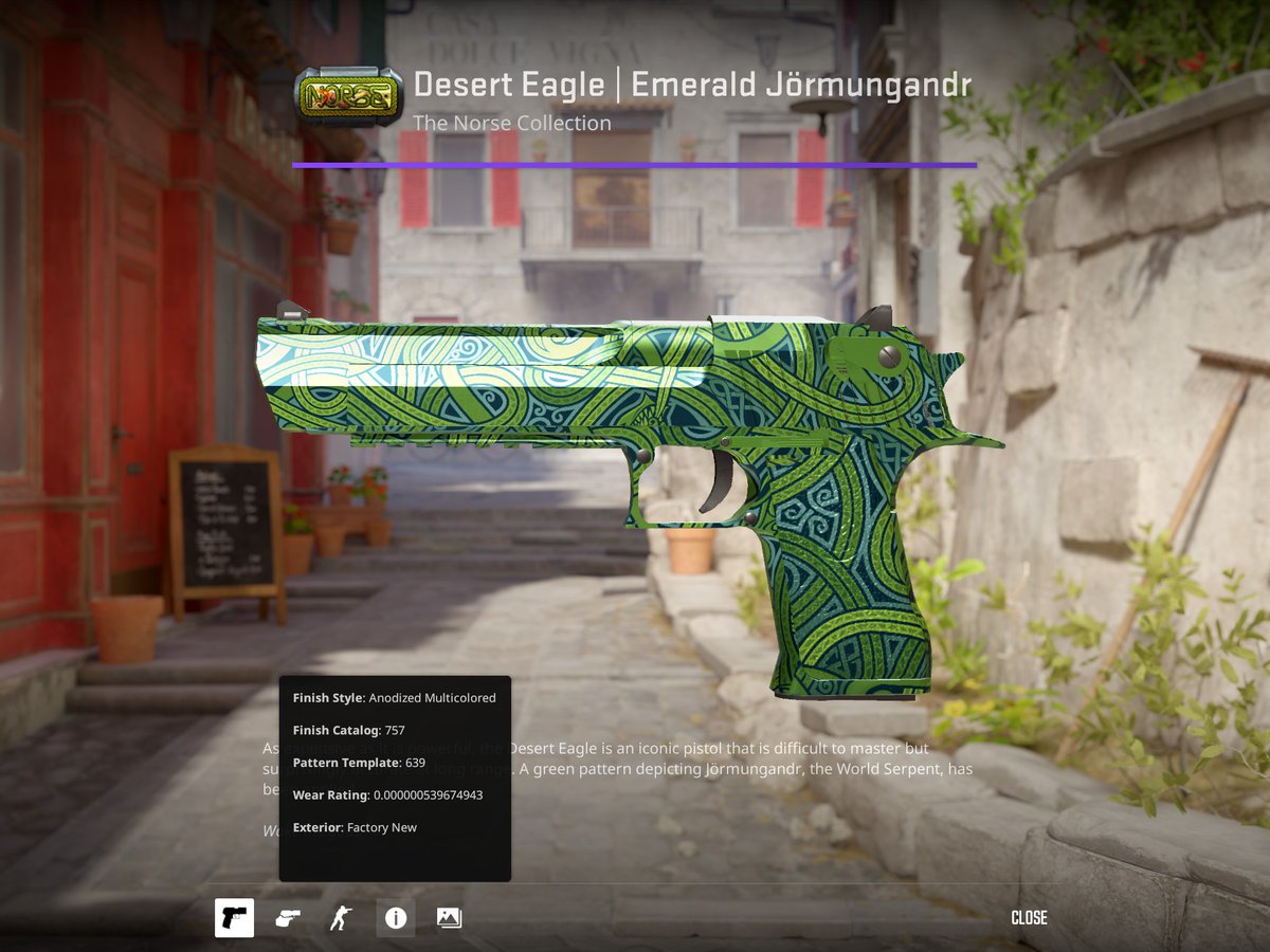 hobshytv's tweet image. A new #1 float Desert Eagle Emerald Jörmungandr was just crafted on an 8% trade up (an extra zero from the previous number 1)