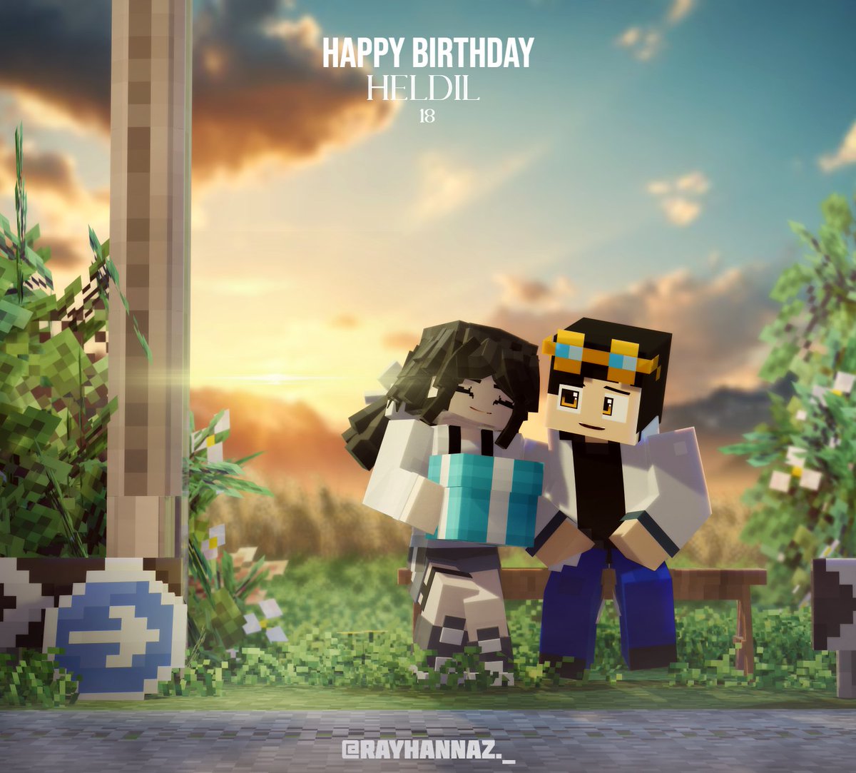 KunzRayhan's tweet image. Happy birthday @Heldil_ 
Scenery by : @junmifan 
#mineimator 
#mineimatorrender