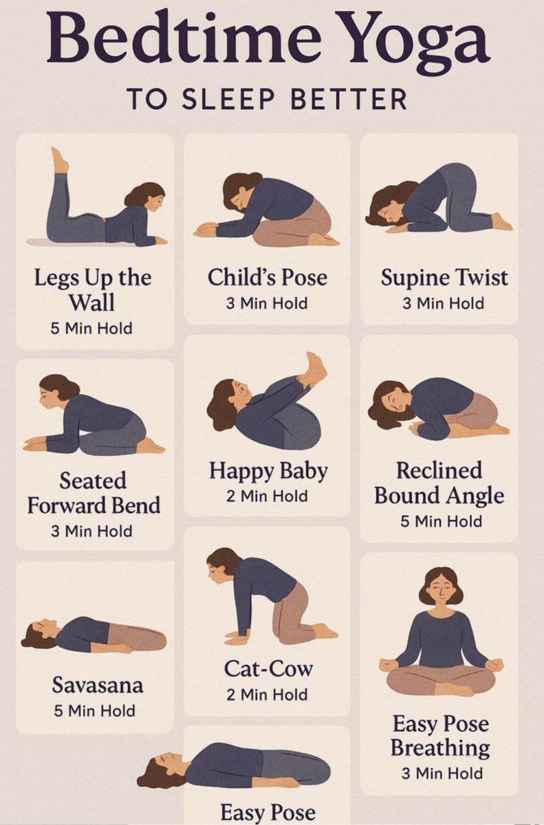 HealthyBody321's tweet photo. Bedtime Yoga To Sleep Better 🧘🏻 https://t.co/48g2RaRMqv