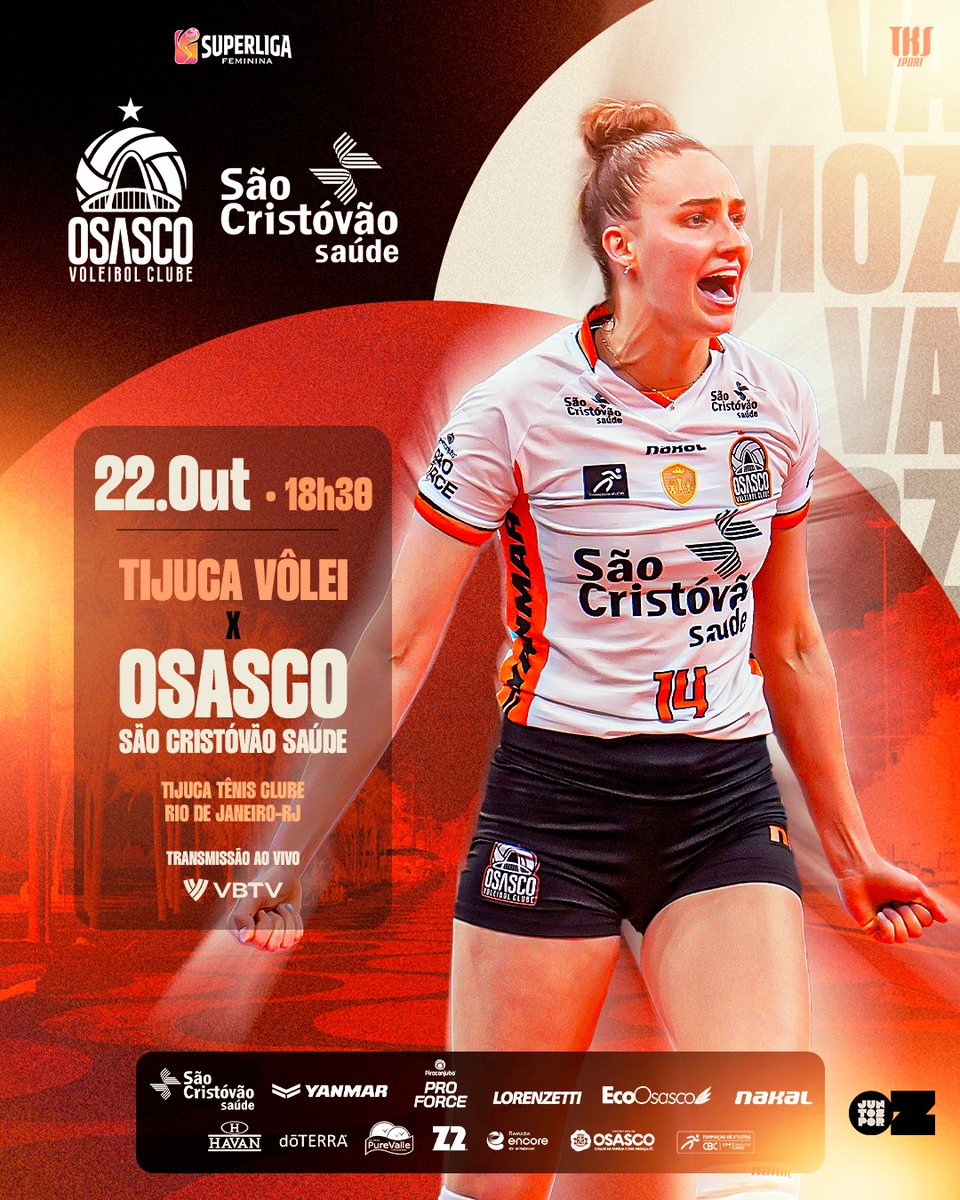 PRA CIMAAAA, QUE HOJE TEM ESTREIA DO NOSSO OSASCO SÃO CRISTÓVÃO SAÚDE NA SUPERLIGA 25-26!!!!❤️‍🔥😍🏐

------------
🏆 Superliga 25-26
🗓 22/10/2025
🏐 Tijuca Vôlei Osasco São Cristóvão Saúde
📺 VBTV
⏰ 18h30
📍 Rio de Janeiro-RJ

#OzACadaDiaTeQueroMais
#JuntosPorOsasco