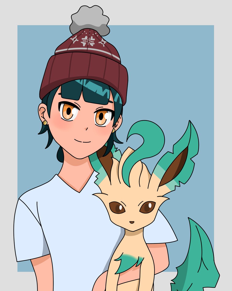 Harmony and Leafeon🍃 (Pokémon Legends Z-A) #pokemon #fanart #pokemonlegendsza #art #anime