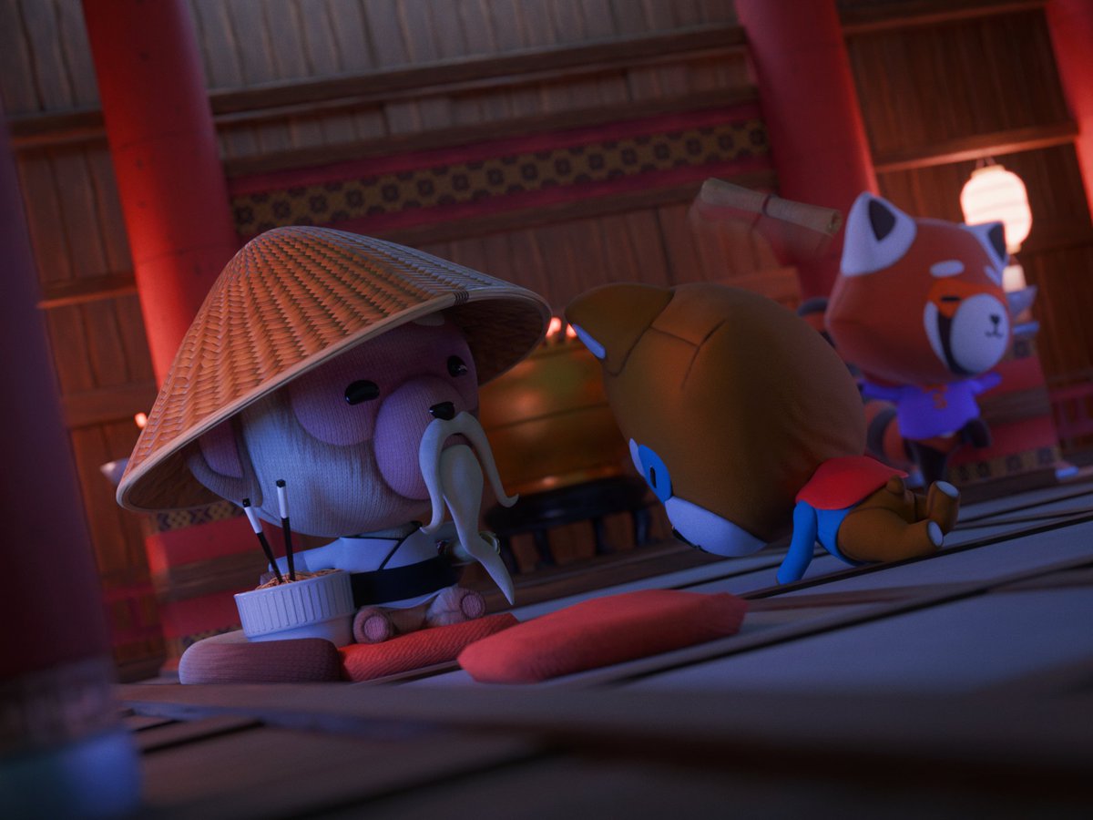 Season 4 Episode 9: “Mind Like Water”

Pepe bursts in. Dramatic, offended, and soaking wet from a rogue sprinkler.

Pepe: “Penelope! I’ve been spiritually tricked!”
After a rushed explanation involving a noodle, a dojo, and a missing master...
they both race back.

But the dojo?