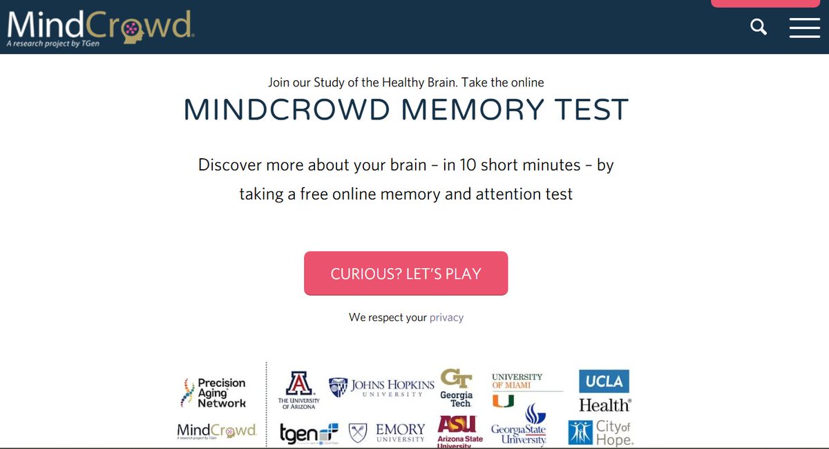 SayCoolEnglish's tweet image. อันนี้ดีค่ะทุกคน อยากให้ไปลองทำดู MindCrowd Memory Test - เป็นแบบทดสอบความจำและความสนใจจดจ่อ (memory & attention test)
Link นี้นะคะ: mindcrowd.org ใช้เวลาแค่ 10 นาที แบบทดสอบแบ่งเป็น 2 พาร์ทหลักคือ
1. ทดสอบความสนใจและความเร็วในการตอบสนอง (attention & reaction time) -…