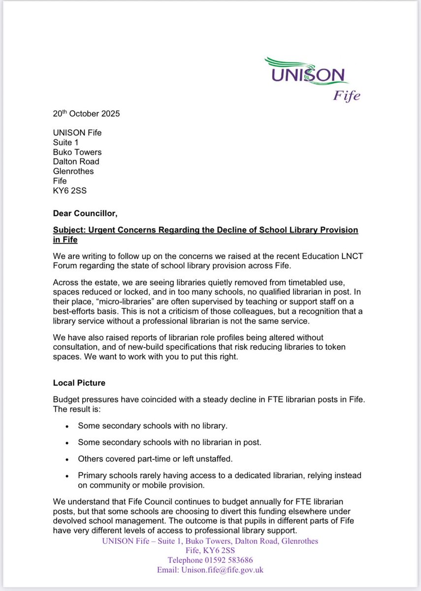 UNISON Fife tweet media