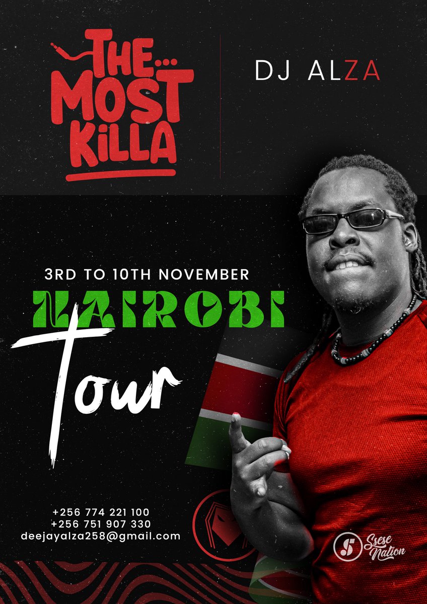 I guess it’s time to see if these Kenyans can handle the most killa xperience ….. Nairobi tour dates are officially out 
3rd to 10th November
