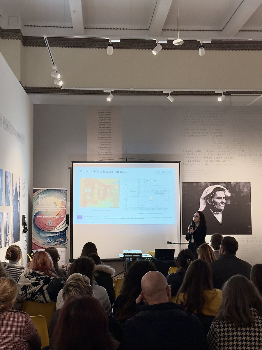 auroraeuproject's tweet photo. 🛰️🖥️ Closing Day 2 of the #AURORA Training School with tech in action Live demo of localization systems with Tyndall Institute, plus an NFT workshop by AVVALE Innovation meets heritage, online and on-site #SarajevoSchool #HeritageScience #BlockchainForArt #MuseumTech #EUprojects https://t.co/l2qEJqbblP