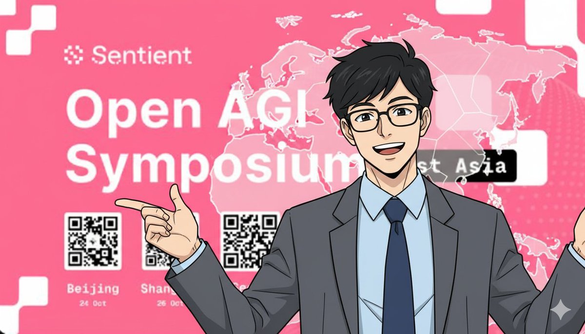 stfu0911's tweet image. Get ready, East Asia! The @SentientAGI  Open AGI Symposium is coming.
📍 Beijing: Oct 24
📍 Shanghai: Oct 26
📍 Seoul: Oct 28
Join us to connect with leading AI researchers and builders and dive deep into the future of open-source AGI. 
#OpenAISymposium #AIevents #TechInAsia