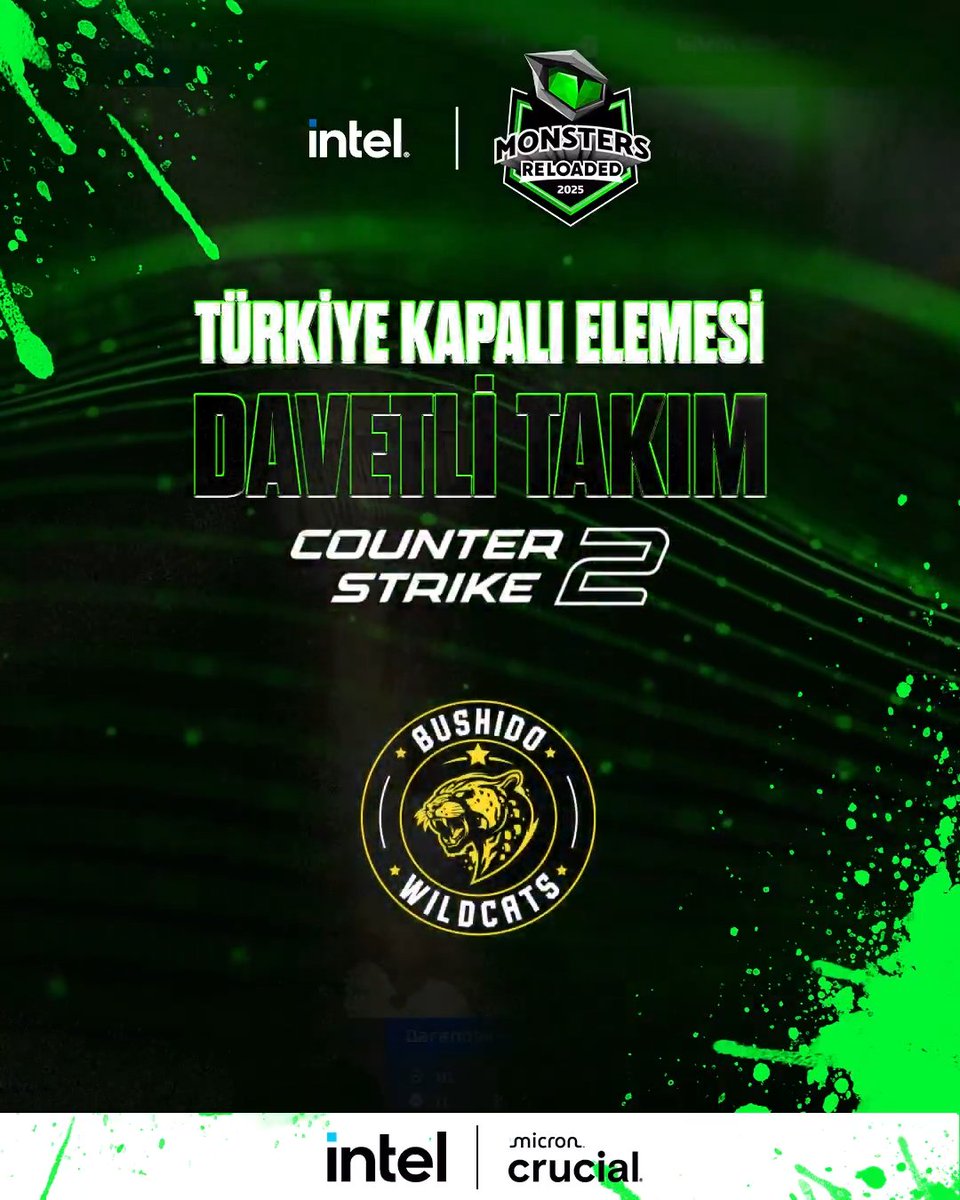 trcsespor's tweet image. 🚨 Bushido Wildcats ve Misa Esports, Monsters Reloaded 2025 Türkiye Elemesine davet alan takımlardan oldu!