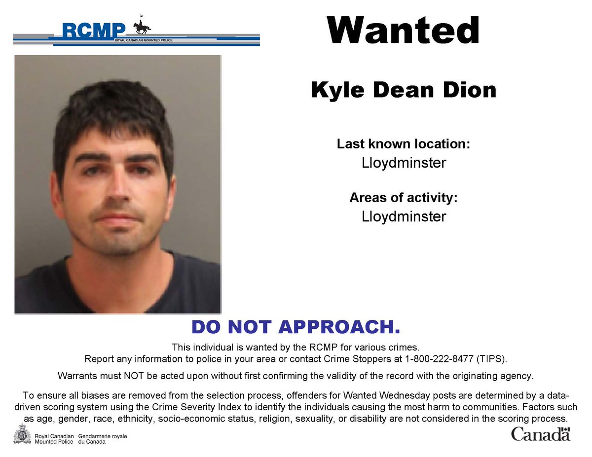 #WantedWednesday: Kyle Dean Dion. Do not approach.