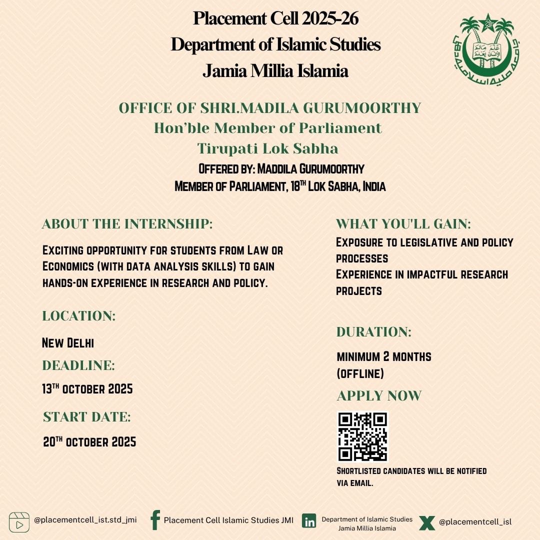 Placement_isl's tweet photo. #PlacementCell
#CampusPlacement
#CareerOpportunities
#InternshipAlert
#JobOpportunities
#RecruitmentDrive
#CareerGuidance
#CareerSupport https://t.co/xMBKQAL8l6