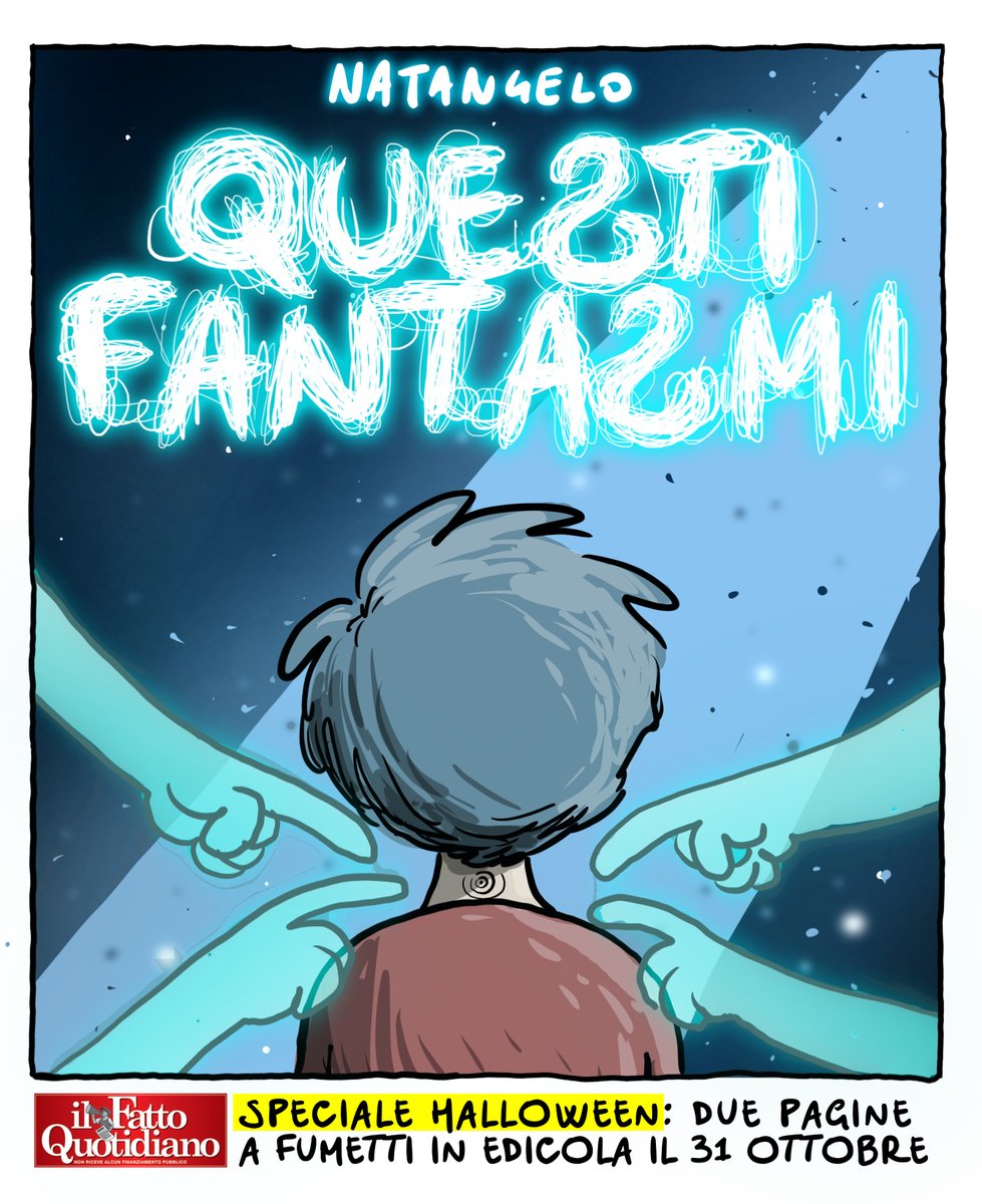 Arriva lo speciale Halloween!
Venerdì 31 ottobre su Il Fatto Quotidiano troverete due paginone a fumetti con il mio nuovo reportage da una straordinaria avventura paranormale ovviamente vera! Pronti a leggerlo? Prenotatelo fin da ora in edicola: lettori avvisati, mezzo infestati!