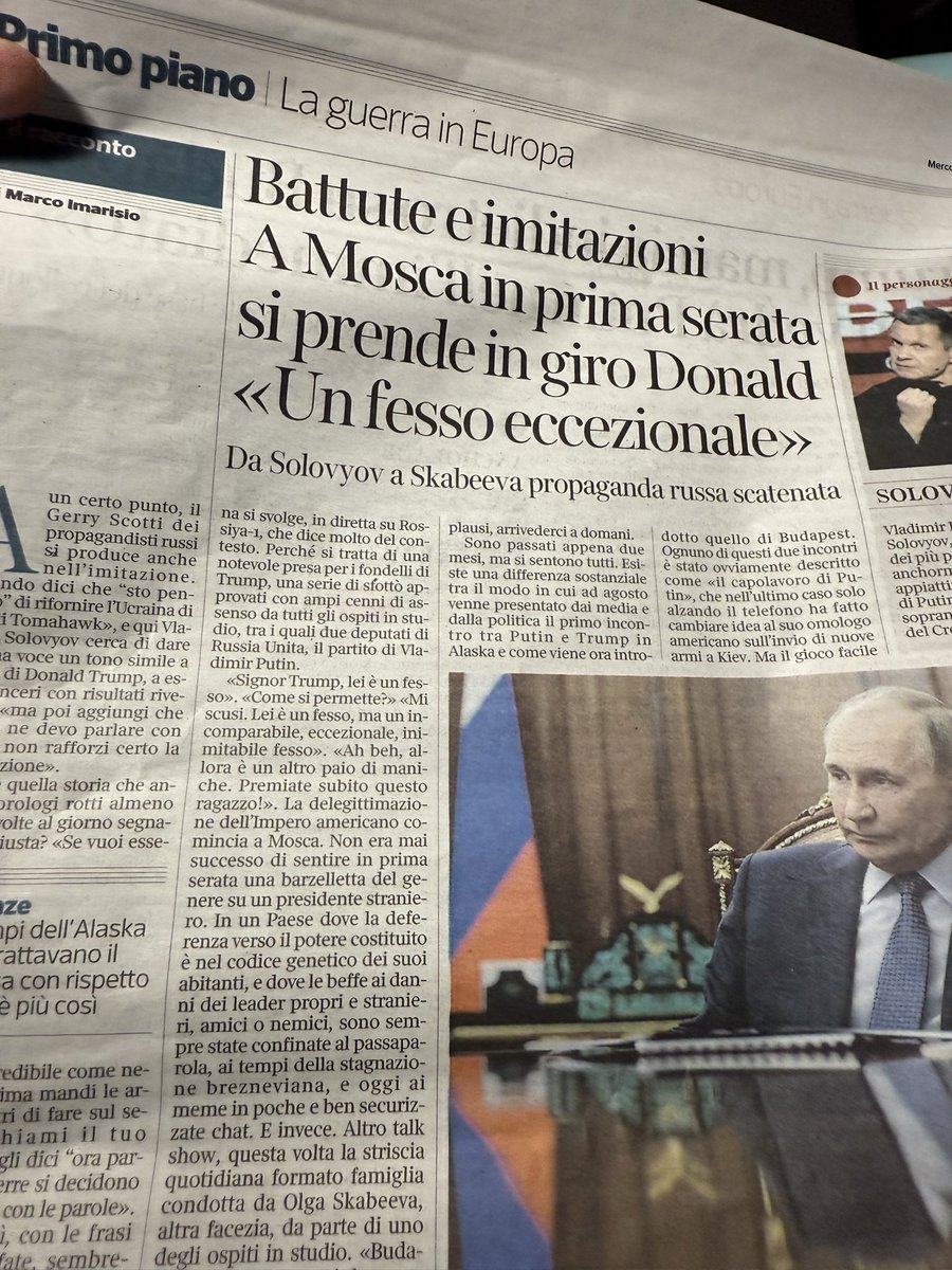 In un Paese dove la deferenza verso il potere è nel codice genetico, una barzelletta su un presidente straniero che viene definito “un fesso eccezionale” non era mai stata sentita. La delegittimazione comincia anche così, con battute in diretta tv  #Trump