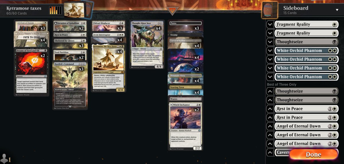 Another Historic Brew to test today! Preparing for the Historic Qualifier this weekend.

Ketramose Death and Taxes

🔴Live in 5 Min! 

🟢Each Win = 1 EOE Collector Booster Live Opening

<a href="/BrackAttackG/">Bracken</a> on Twitch and Kick