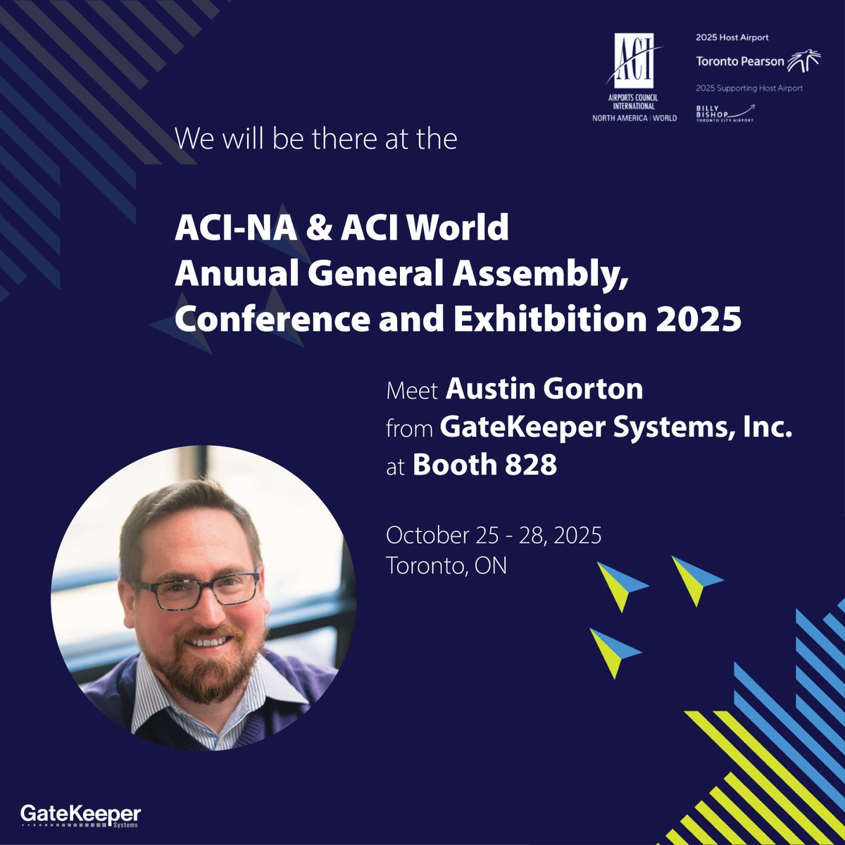 The ACI-NA &amp; ACI World Annual General Assembly, Conference &amp; Exhibition is almost here, swing by Booth 828 and say hey to Austin! 3 days to go! #ACI2025 #Booth828 #AviationVibes