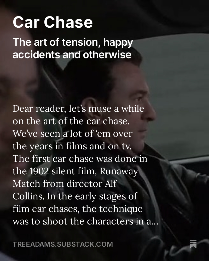 treeadams's tweet image. Please check out the latest installment of the Treehouse Chronicles and consider subscribing to if you haven&apos;t already.​ Many thanks!
treeadams.substack.com/p/car-chase