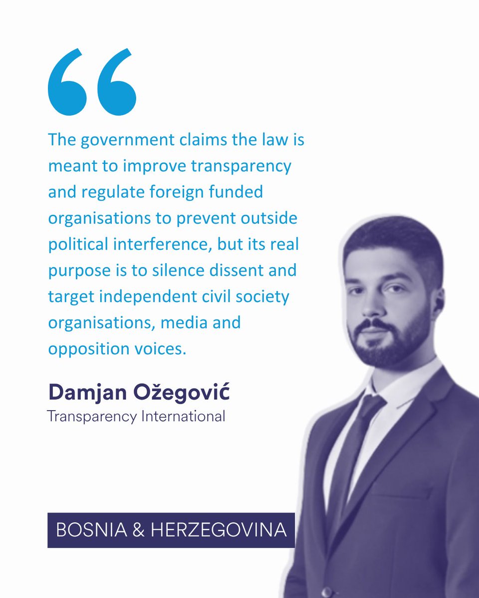 🎙️ From Hungary, Nicaragua, Georgia and Bosnia &amp; Herzegovina, people on the frontlines share how foreign agents' laws are being weaponised to crush dissent and stigmatise civic action.