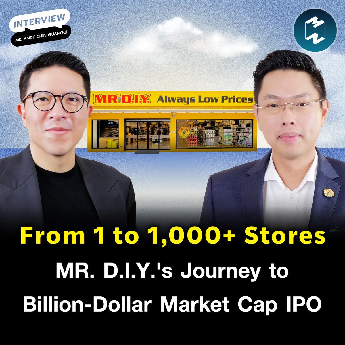 จาก 1 สู่กว่า 1,000 สาขาครอบคลุมทั้ง 77 จังหวัดในไทย MR. DIY ทำได้อย่างไรใน 9 ปี ท่ามกลางตลาดค้าปลีกที่แข่งขันสูงขนาดนี้? แล้วเคล็ดลับอะไรที่ทำให้แบรนด์นี้เข้าใจและตอบโจทย์ใจผู้บริโภคไทยได้อย่างแม่นยำ?
.
วันนี้ Mission To The Moon พาคุณไปสัมภาษณ์พิเศษกับ คุณแอนดี้ ชิน กวานกุ้ย