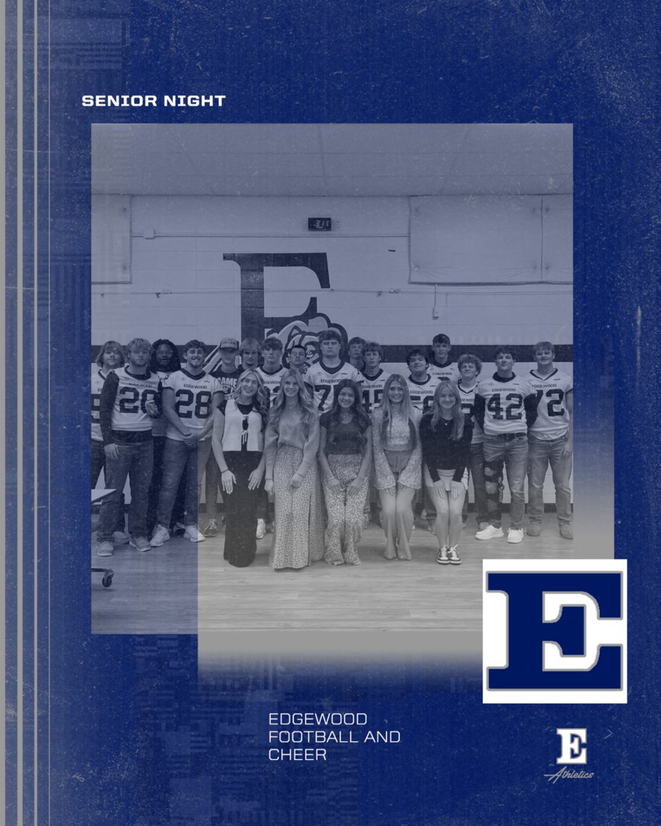 Head out to Kumler Field on Friday, Oct. 24th for Football, Cheer, Band, and XC Senior Night. Senior Night Festivities will begin at 6:10pm. <a href="/SWBLSPORTS/">Southwestern Buckeye League</a> @SWOSPORTSDAILY @THEREPORTOHIO @EDGEWOODATHLET1 @EDGEWOODBANDS #THEEDGE